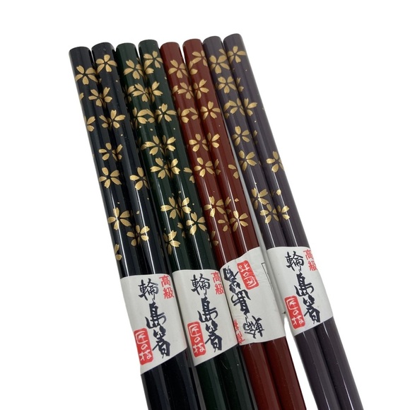 Authentic Japanese, Colorful Floral Chopsticks. New Set of Four - Picture 5 of 5